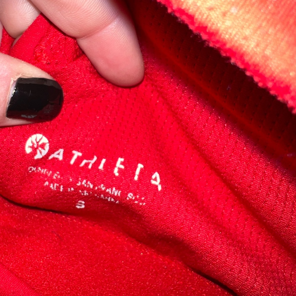 Athleta Fully Focused Bright Red Strappy Sports Bra - Picture 4 of 5